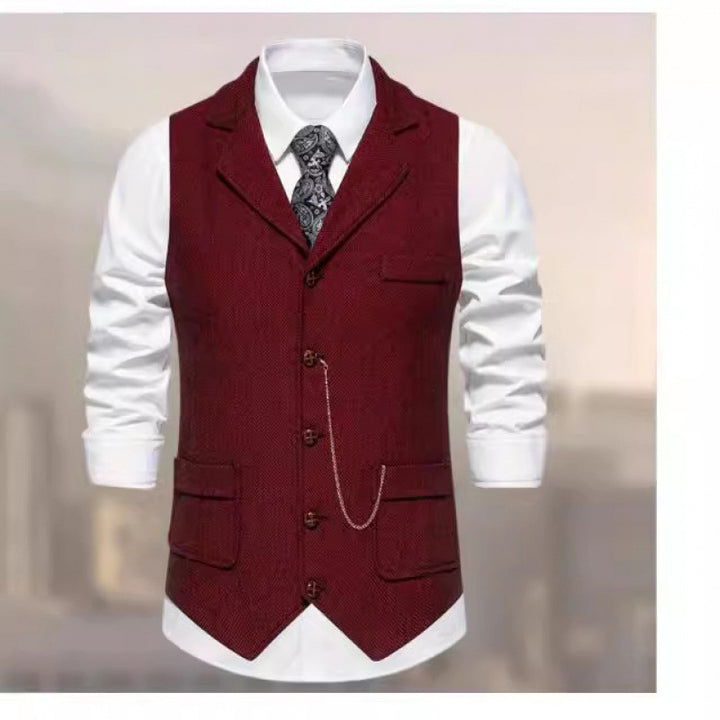 Herren elegante Strickweste mit modernen Details und praktischen Taschen Aliams