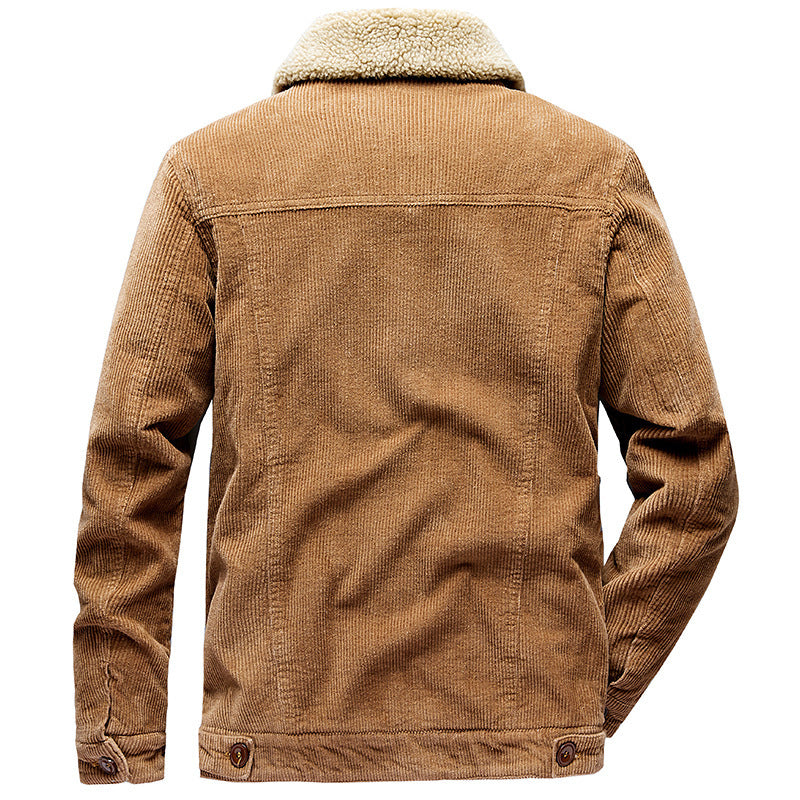 Herren Cordjacke mit stylischem Sherpa-Futter Aliams