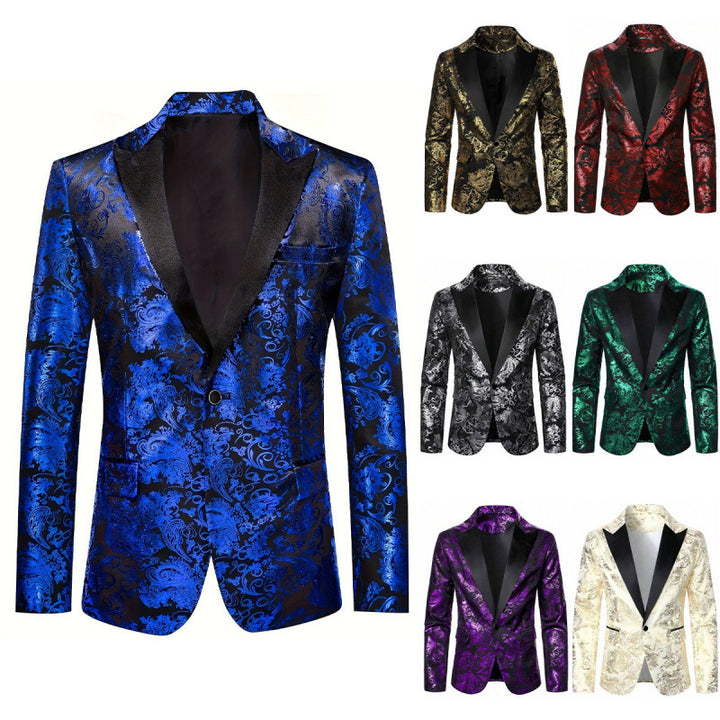 Herren Elegant bedruckter Smoking-Blazer Aliams