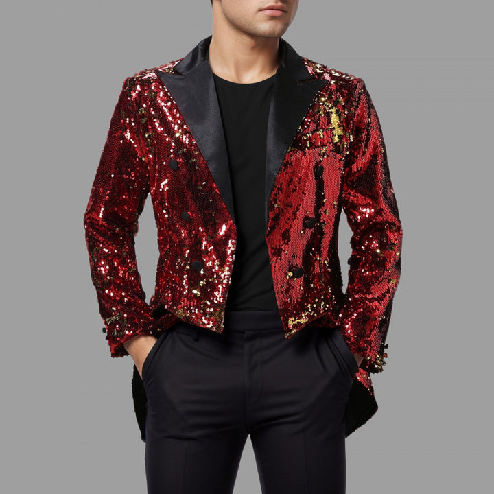 Herren Funkelnder Pailletten-Blazer Aliams