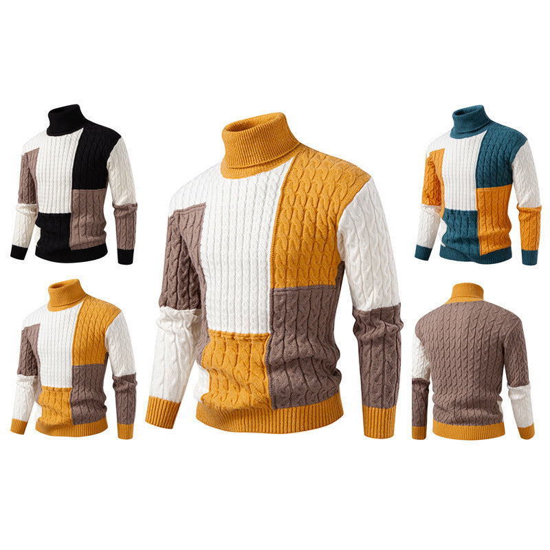 Herren Rollkragenpullover im modernen Strickdesign Aliams