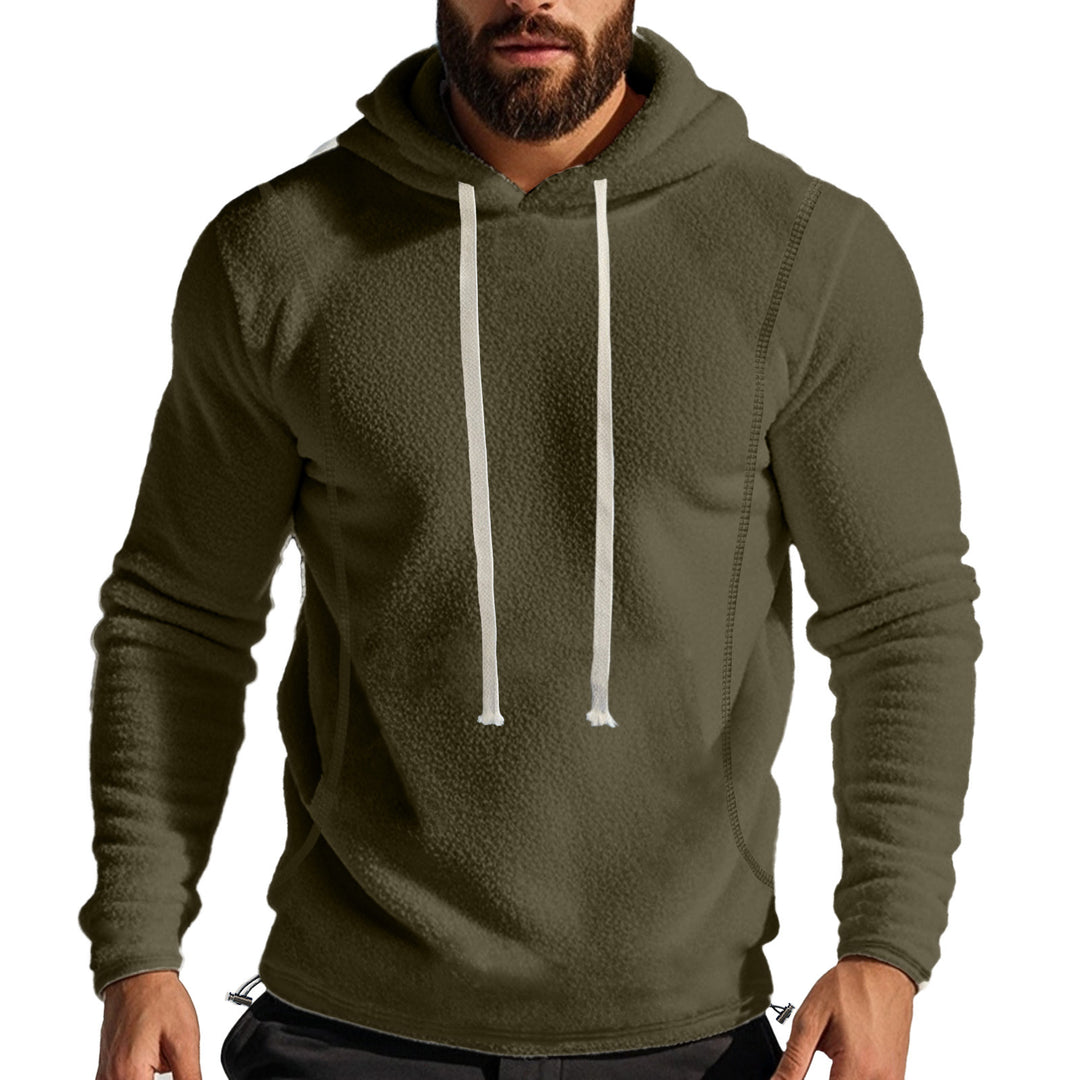Herren Fleece-Kapuzenpullover mit praktischen Taschen Aliams