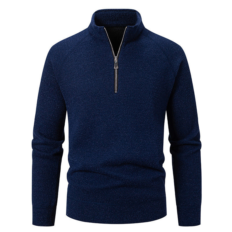 Herren Rollkragenpullover mit modernem Reißverschluss und strukturiertem Design Aliams