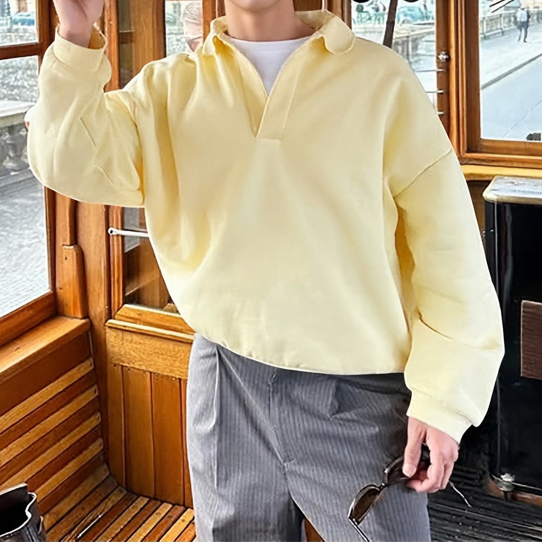 Herren Pullover mit V-Ausschnitt und Langarm Aliams