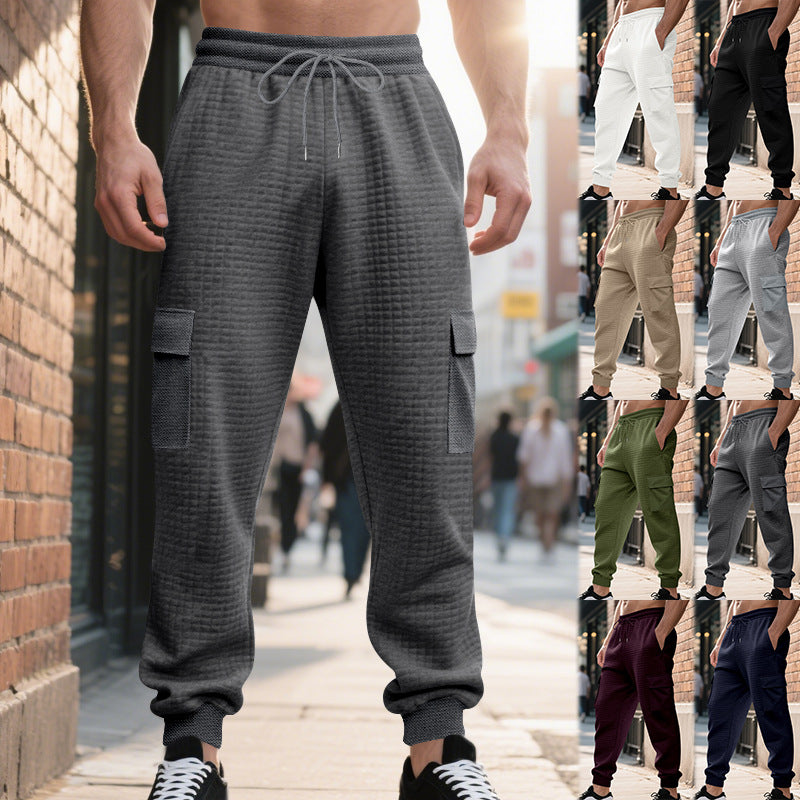 Herren Sportliche Cargo-Hosen mit elastischem Bund und mehreren Taschen Aliams