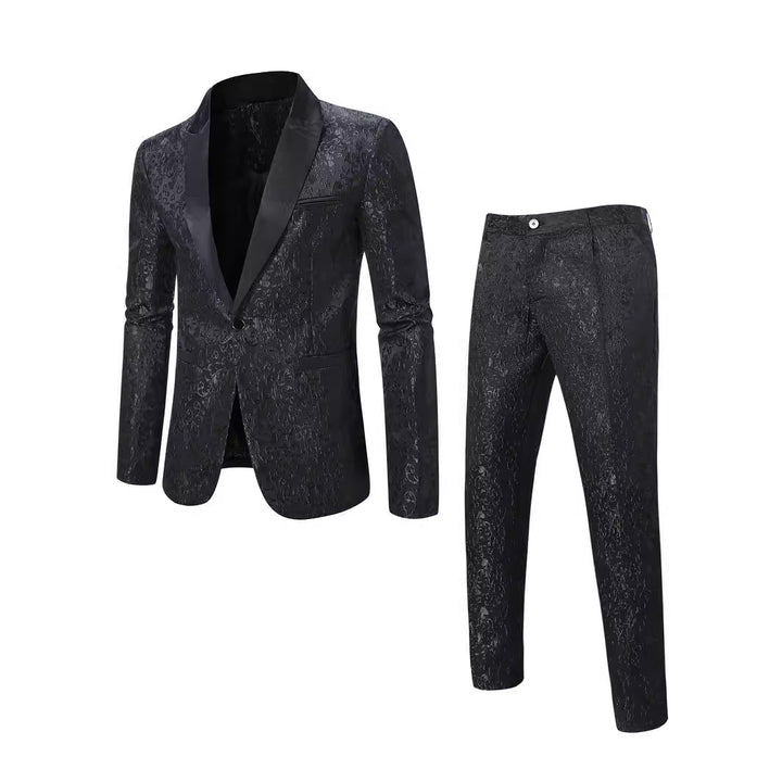 Herren elegantes Anzugset mit dekorativem Muster Aliams