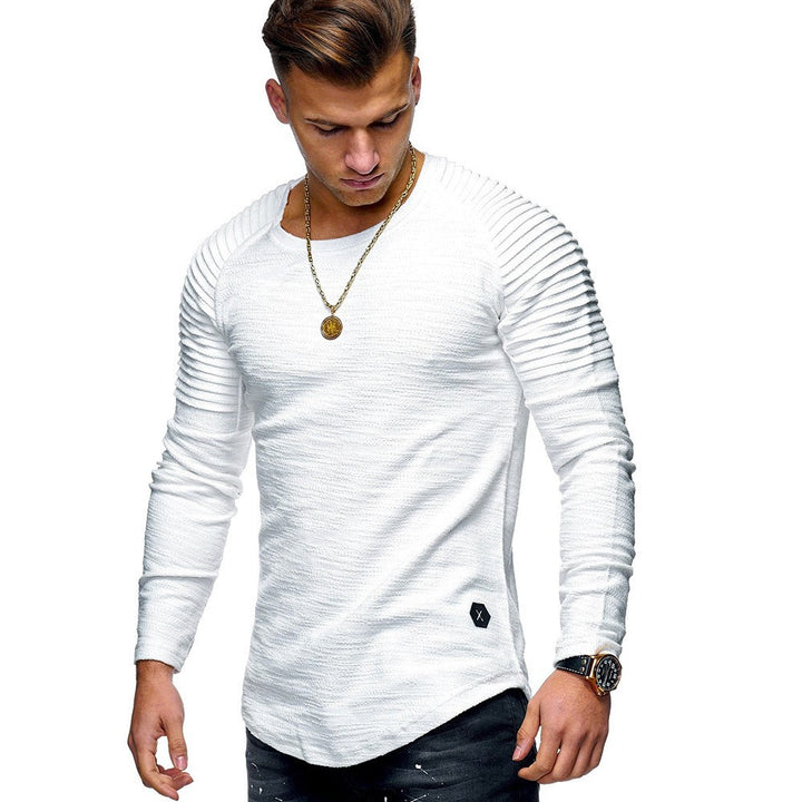 Herren Langarmshirt mit strukturiertem Schulterdesign Aliams