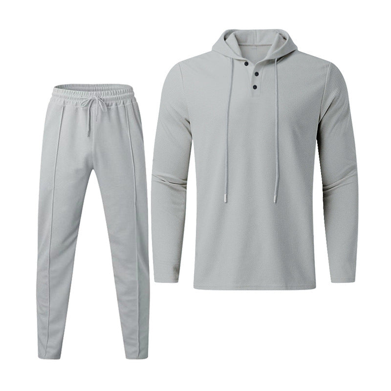 Herren sportives Hoodie und Jogginghose Set im strukturierten Design Aliams