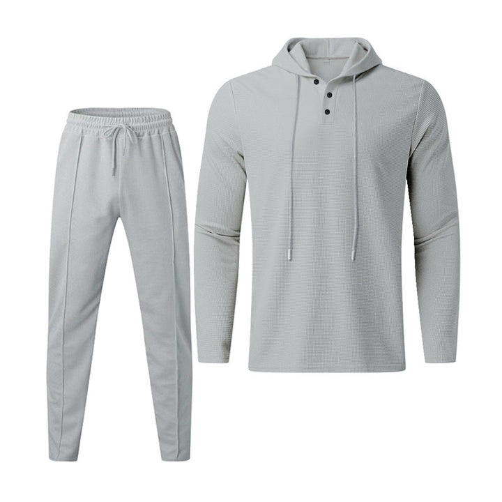 Herren sportives Hoodie und Jogginghose Set im strukturierten Design Aliams