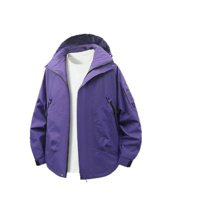 Herren funktionale Outdoor-Jacke mit verstellbarem Kapuzenbereich und zahlreichen Taschen Aliams