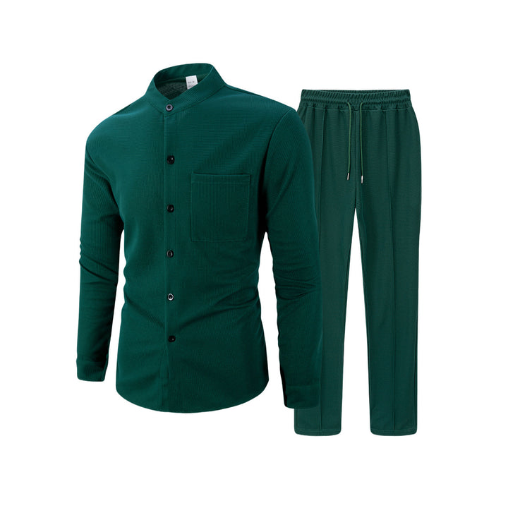 Herren komfortables Schlafanzug-Set mit atmungsaktivem Oberteil und elastischen Hosen Aliams