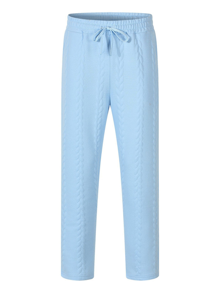 Herren Freizeitliche Stretch-Hose mit Kordelzug und strukturiertem Design Aliams