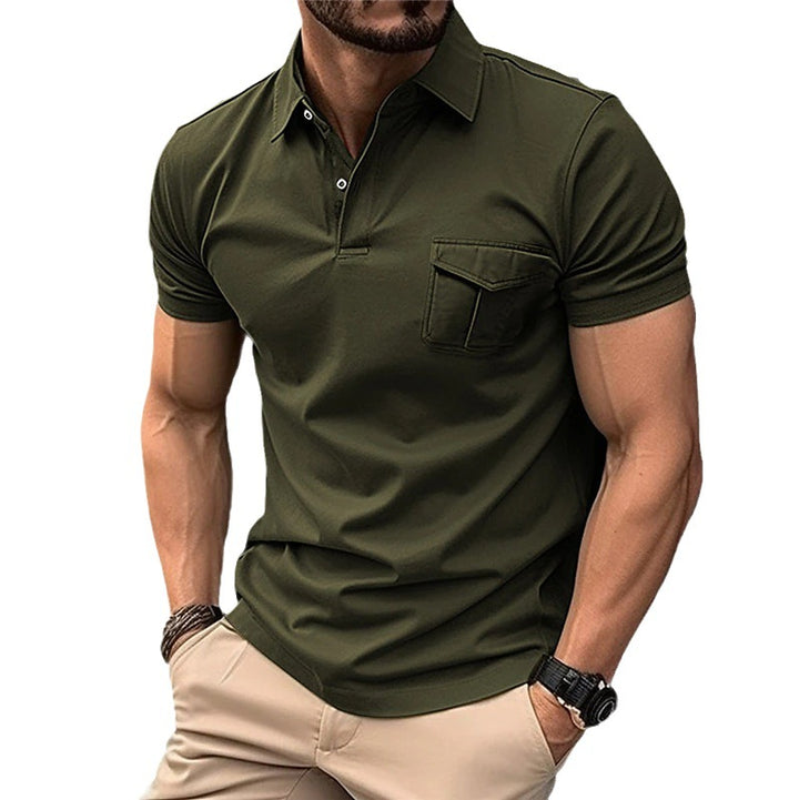 Herren Poloshirt mit modernem Schnitt und praktischer Brusttasche Aliams