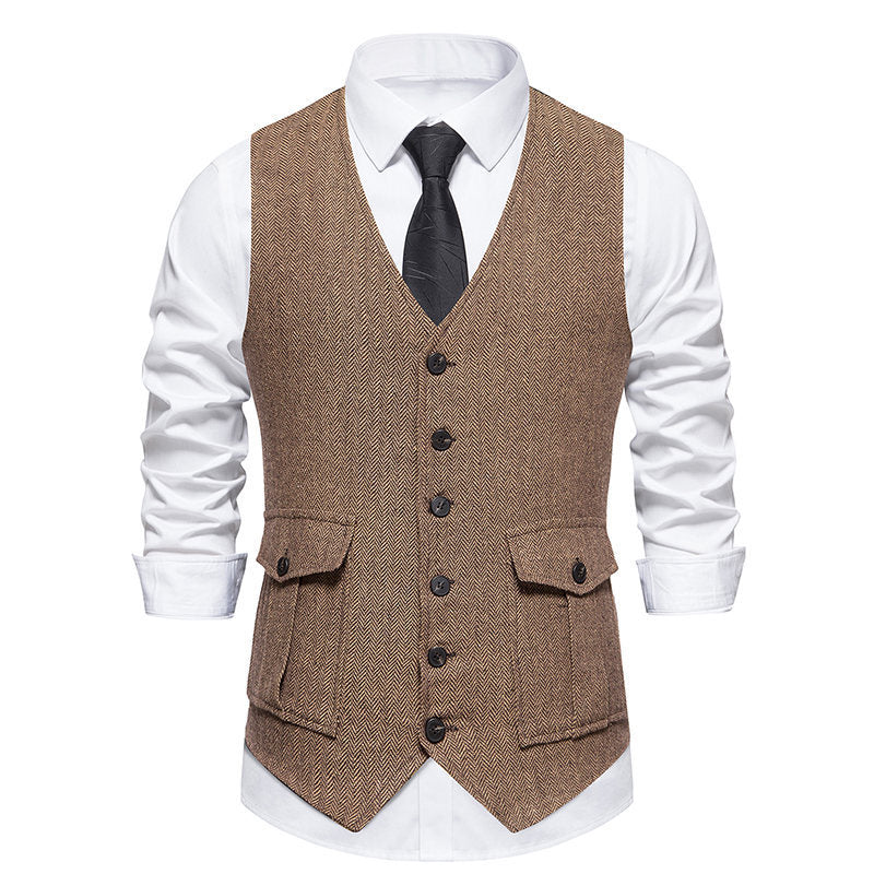 Herren elegante gesteppte Weste Aliams