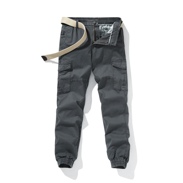 Herren Cargo-Hose mit elastischem Bund und multifunktionalen Taschen Aliams