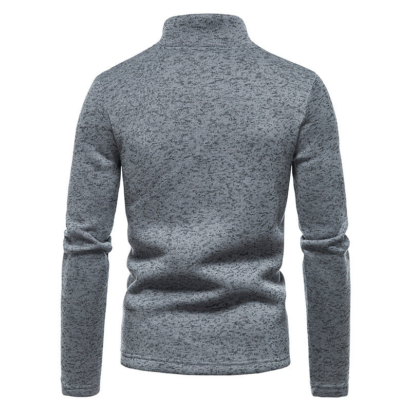 Herren Pullover mit Stehkragen und Reißverschluss Aliams
