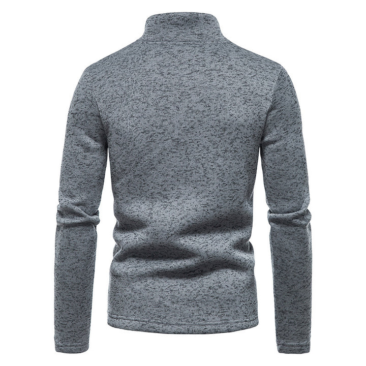 Herren Pullover mit Stehkragen und Reißverschluss Aliams
