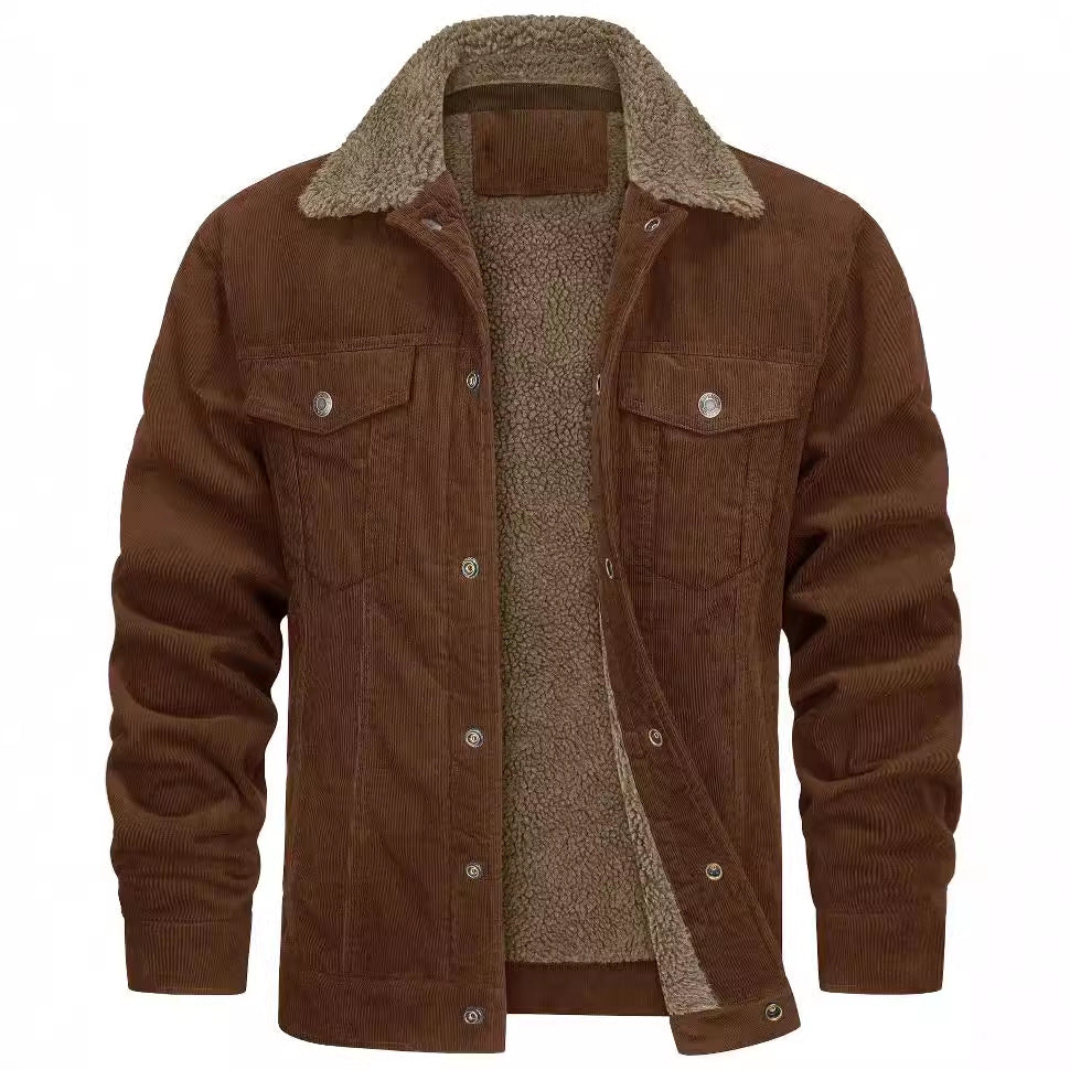 Herren Fleecegefütterte Cordjacke Aliams