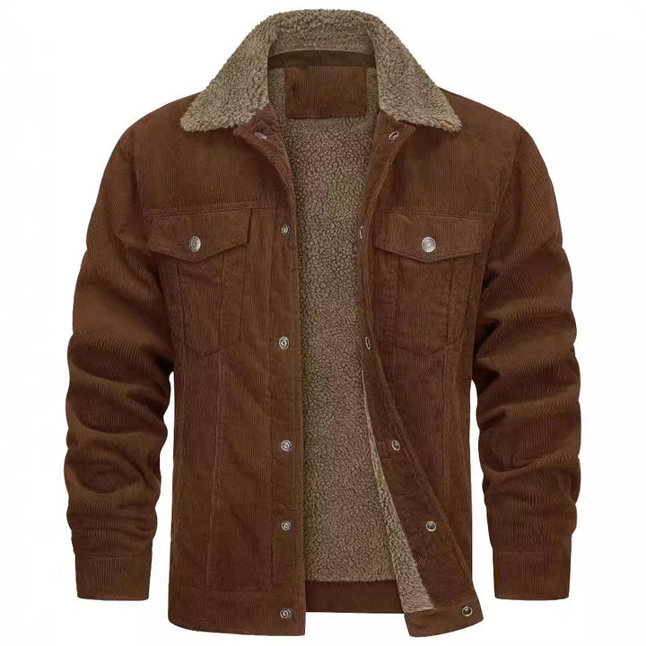 Herren Fleecegefütterte Cordjacke Aliams