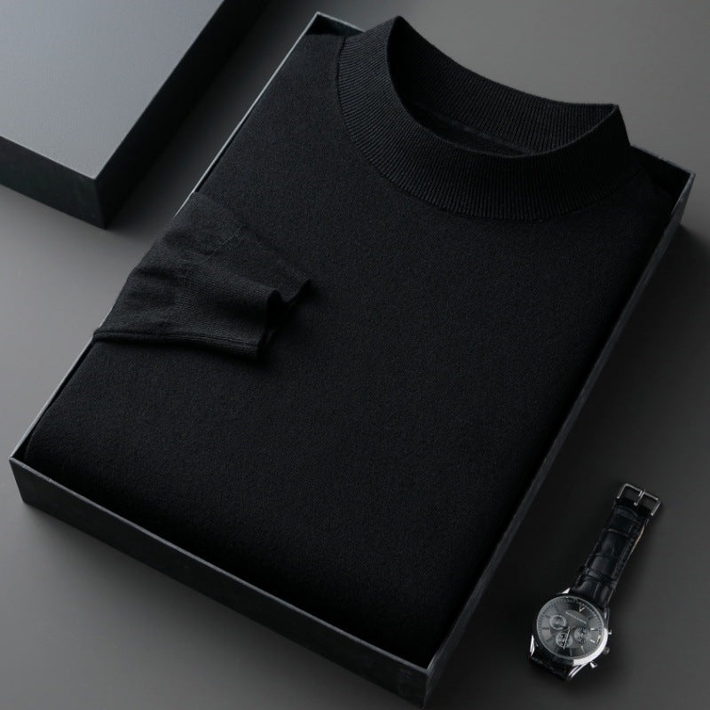 Herren eleganter Rundhalspullover aus feiner Baumwollmischung Aliams