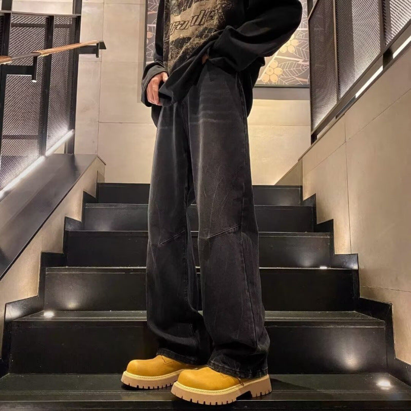 Herren Cargo-Jeans mit lässigem Schnitt und ausgefranstem Design Aliams