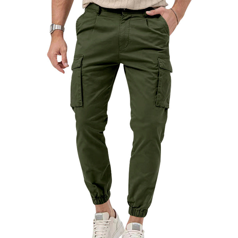 Herren Cargo-Hose mit multifunktionalen Taschen und elastischem Bund Aliams