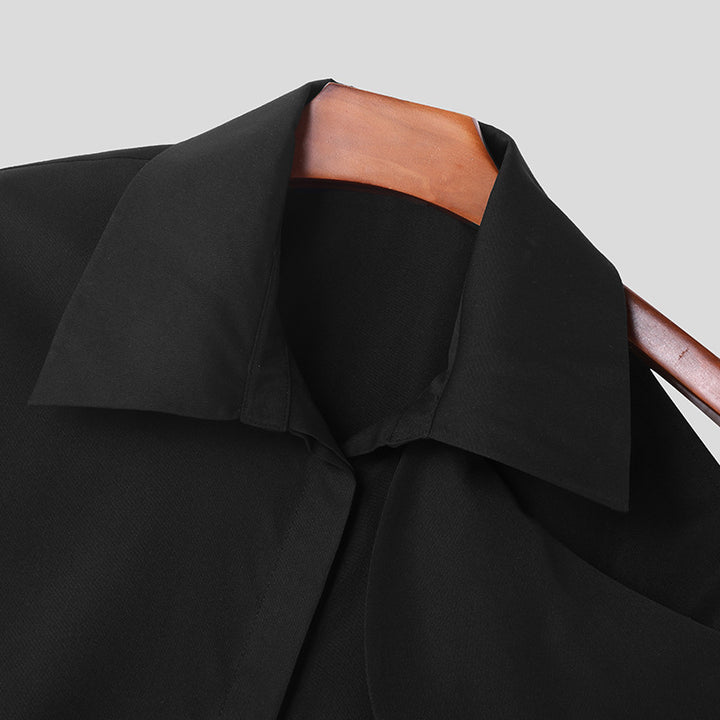 Damen Modische Bluse mit asymmetrischem Kragen und hochwertiger Verarbeitung Aliams