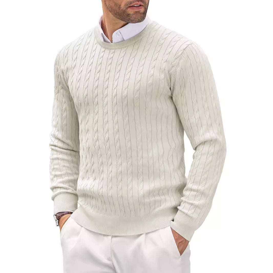 Herren Strickpullover mit strukturiertem Zopfmuster Aliams