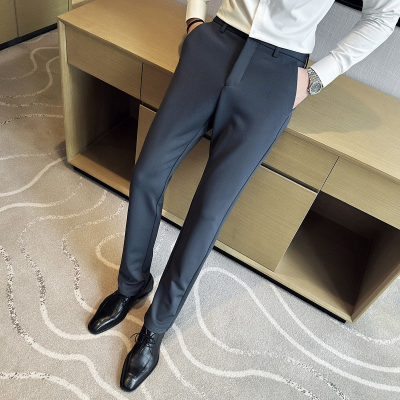 Herren elegante Anzughose aus leichtemStretchmaterial mit seitlichen Taschen Aliams