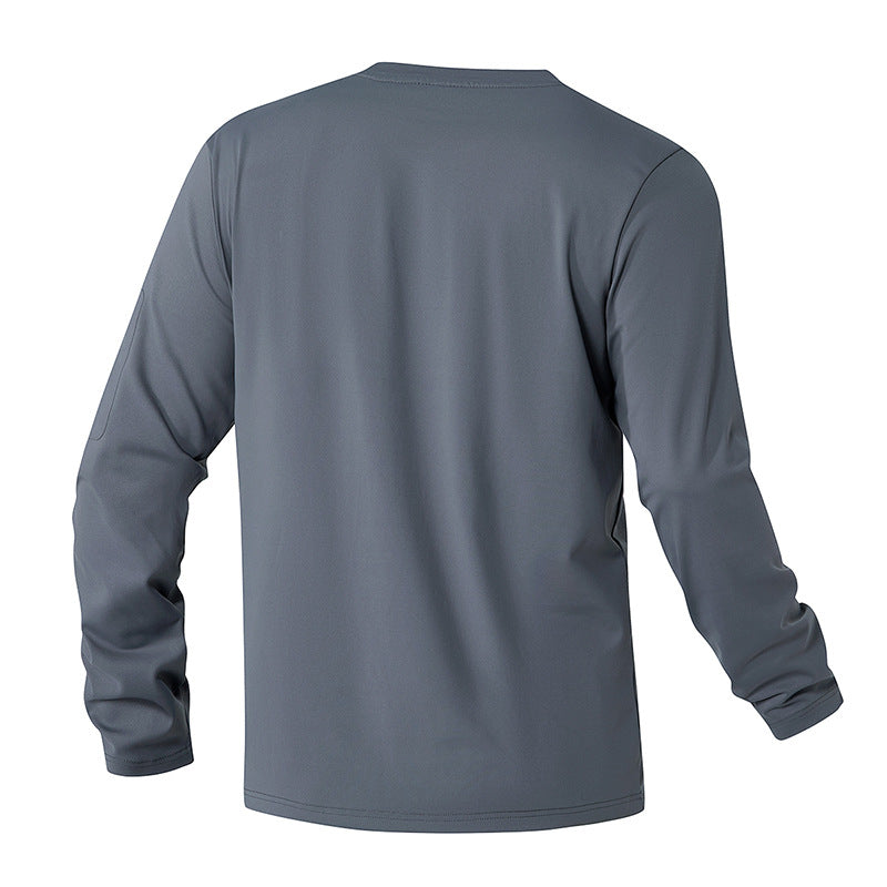 Herren Funktionsshirt mit langem Arm und praktischer Tasche Aliams