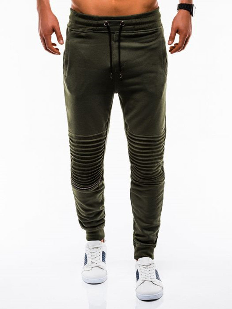 Herren Jogginghose mit modischem Rippdesign und elastischem Bund Aliams