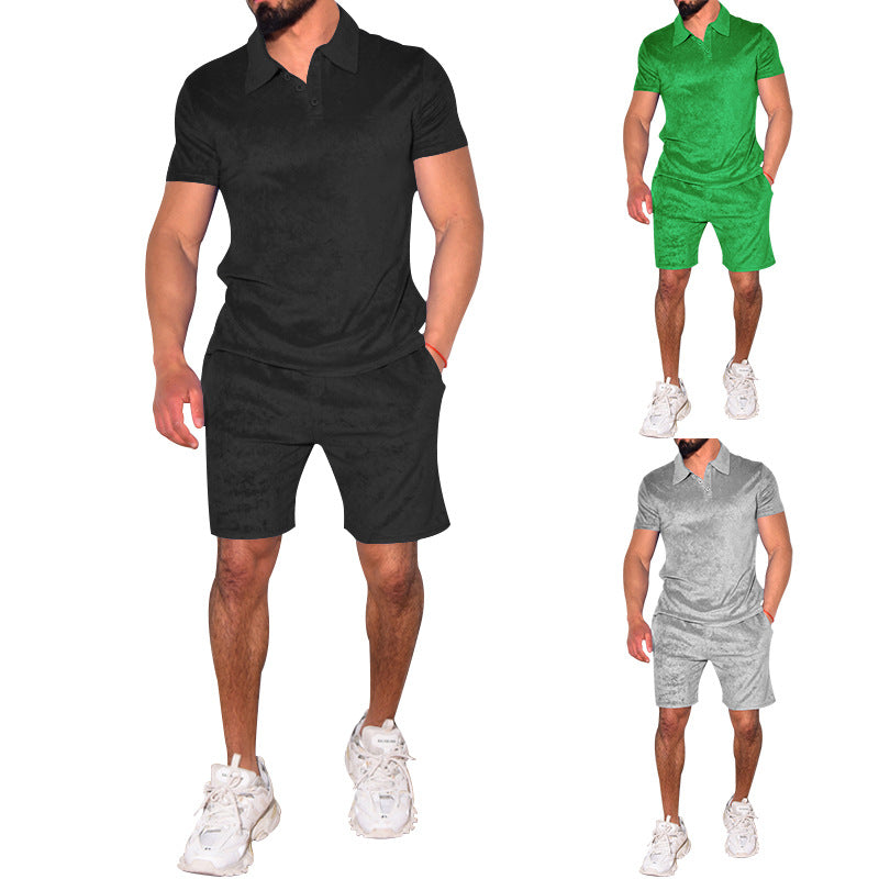 Herren Freizeit-Set aus weichem Velours mit praktischem Reißverschluss Aliams