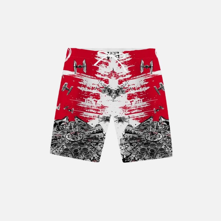 Herren Grafik Psychedelischer Druck Badehose Aliams