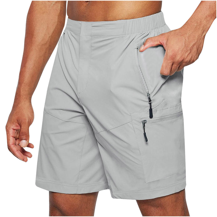 Herren wasserdichte Cargo-Shorts mit elastischem Bund und multifunktionalen Taschen Aliams