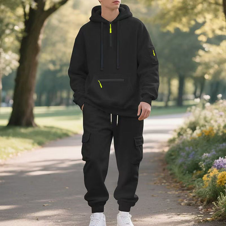 Herren stylische Freizeit-Hoodie und Jogginghose Set Aliams