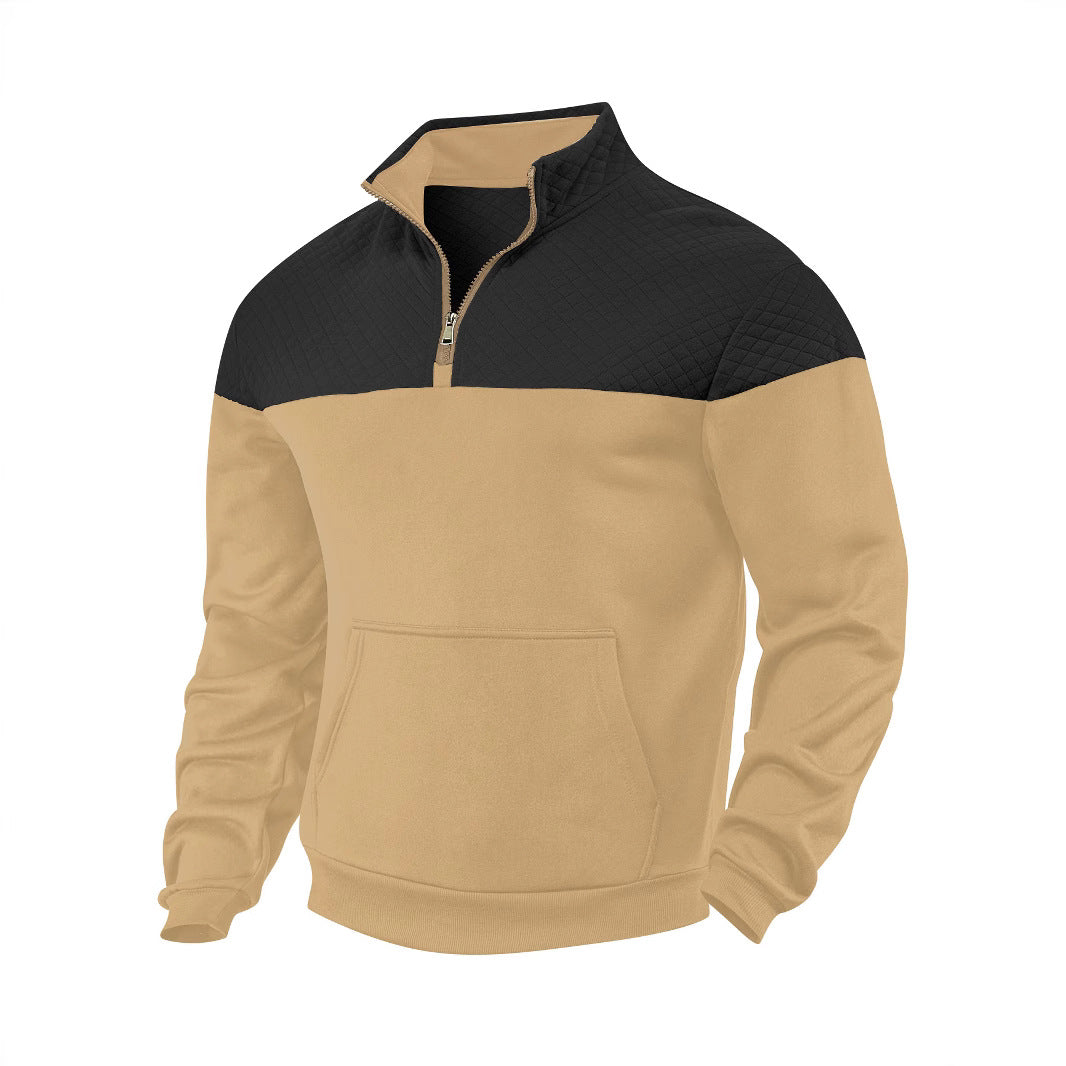 Herren trendiger Stehkragen-Fleece-Pullover Aliams