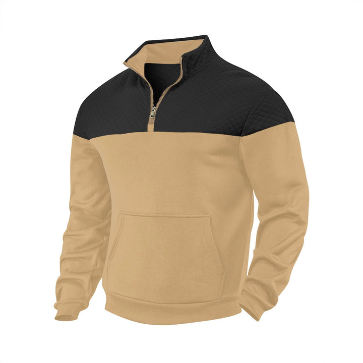 Herren trendiger Stehkragen-Fleece-Pullover Aliams