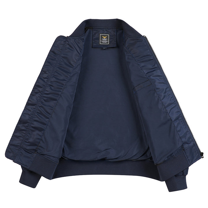 Herren sportliche Bomberjacke mit praktischen Taschen und elastischen Bündchen Aliams