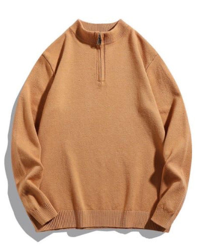Herren gesunder und stilvoller Stehkragenpullover mit Reißverschluss Aliams