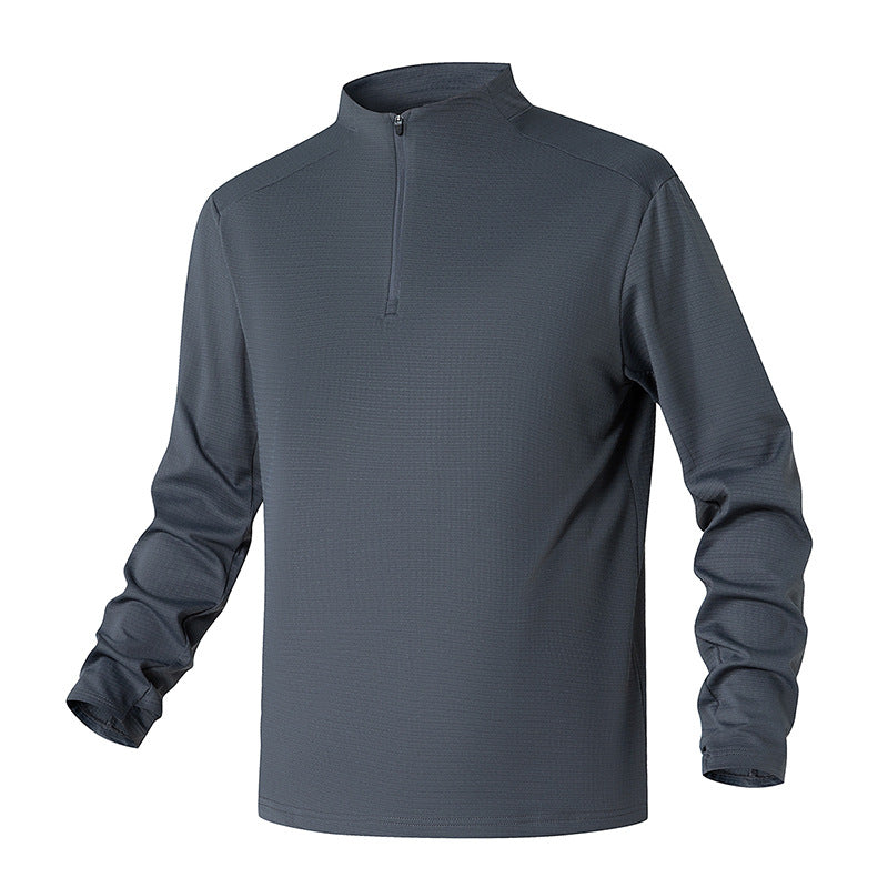 Herren Funktionsoberteil mit Stehkragen und halbem Reißverschluss Aliams