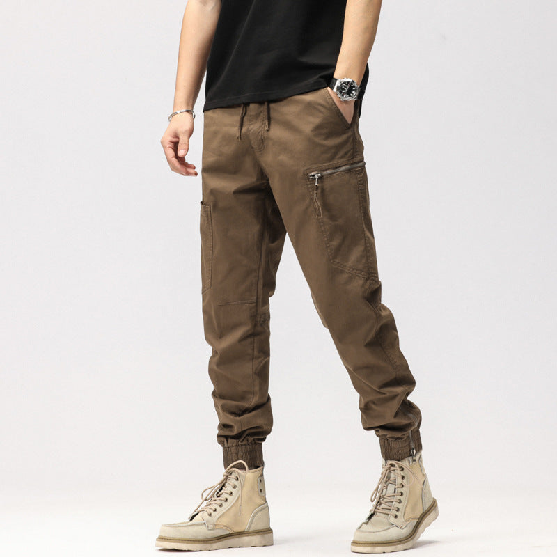 Herren Cargo-Hose mit elastischem Bund und vielseitigen Taschen Aliams