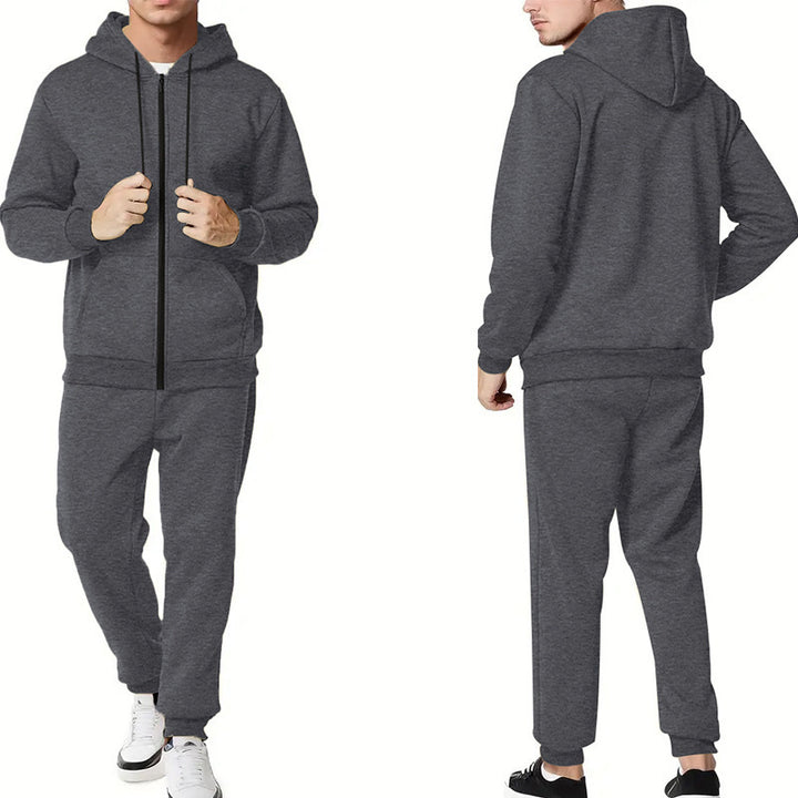 Herren Sportliches Hoodie- und Jogginganzug-Set mit praktischen Taschen und atmungsaktiven Materialien Aliams