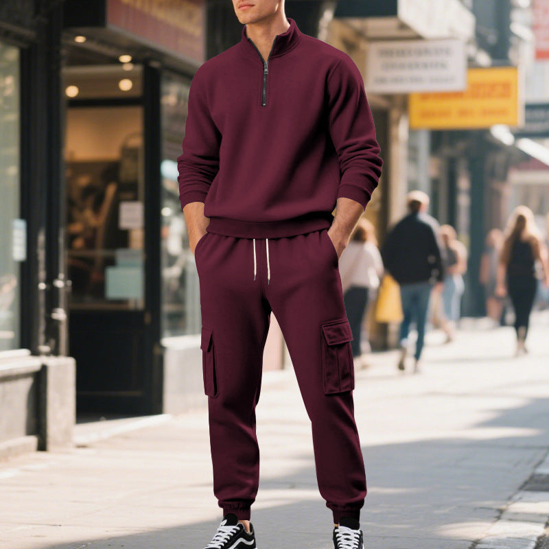 Herren Sportanzug mit Stehkragen und praktischen Taschen Aliams