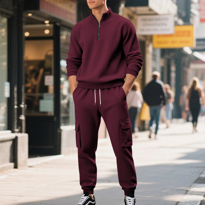 Herren Sportanzug mit Stehkragen und praktischen Taschen Aliams