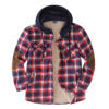Herren wattierte Flanelljacke mit abnehmbarem Kapuzenfutter Aliams