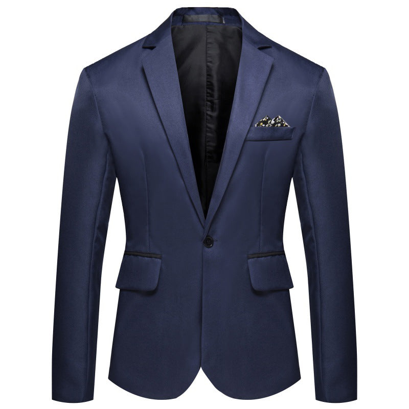 Herren Eleganter Blazer mit seidig-matter Oberfläche und Knopfdetails Aliams