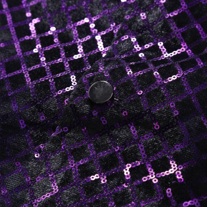 Herren Glamouröse Pailletten-Weste Aliams