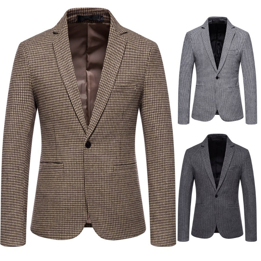 Herren eleganter Blazer mit modernem Schachbrettmuster Aliams