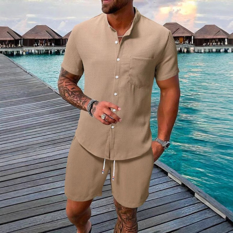 Herren Freizeithemd und Shorts Set Aliams