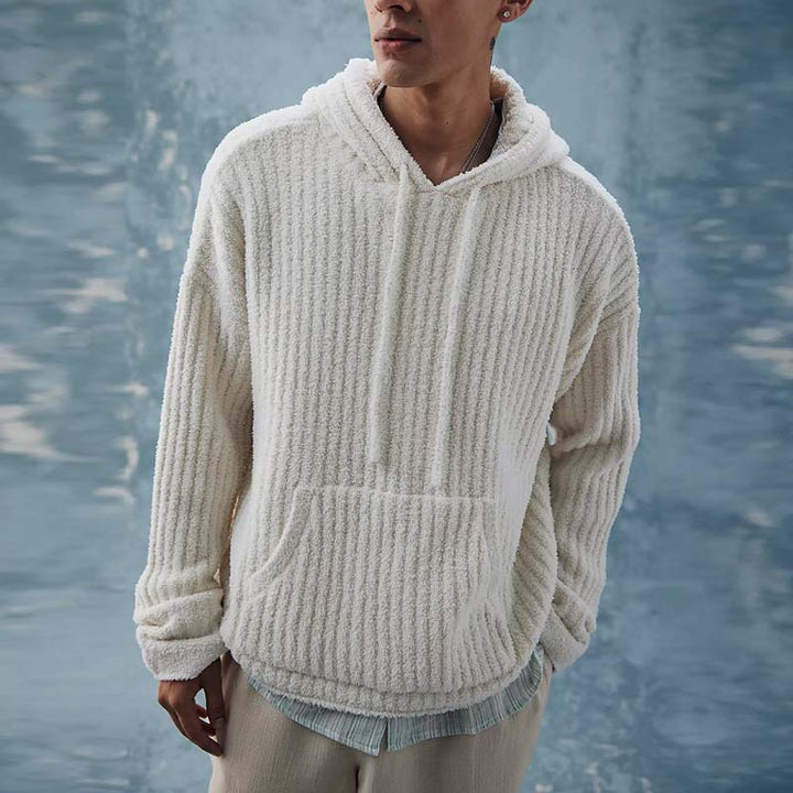 Herren Hoodie aus kuscheligem Strukturmaterial Aliams